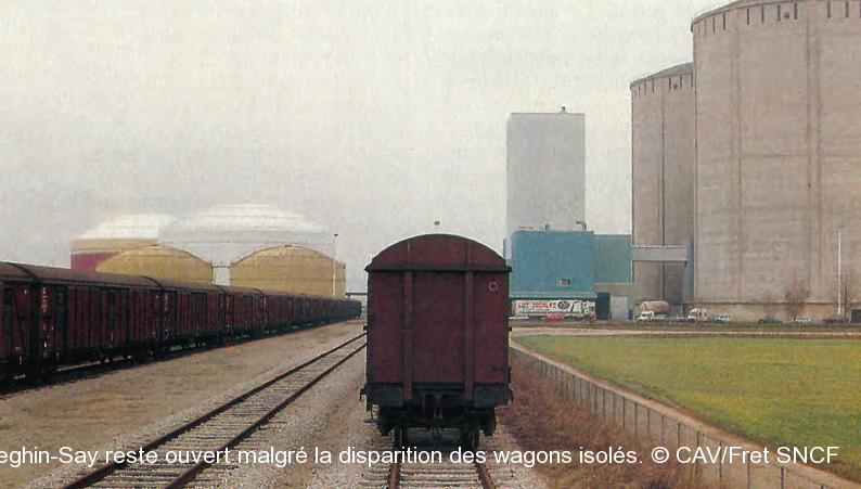 L’embranchement de l’usine Beghin-Say reste ouvert malgré la disparition des wagons isolés. © CAV/Fret SNCF