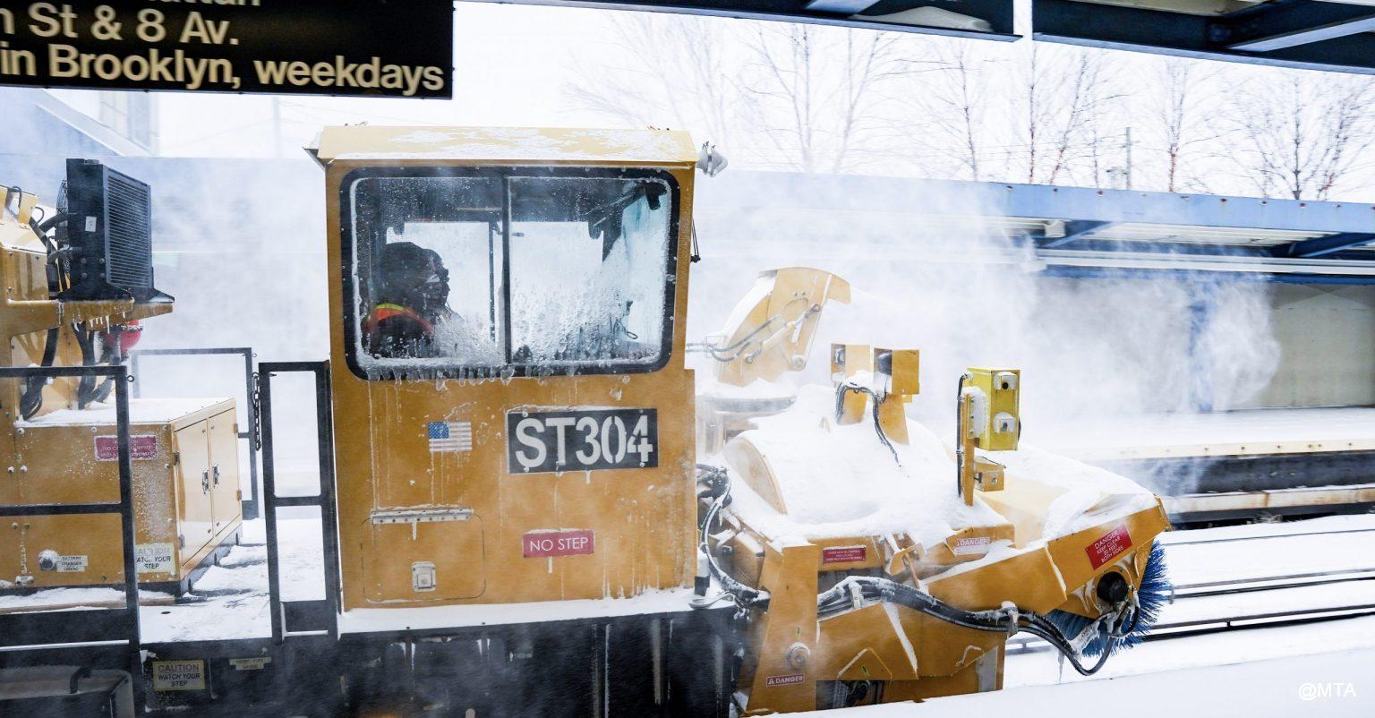 In New York, MTA agents face the blizzard